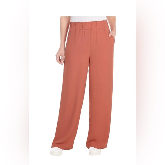 Hilary Radley Women's Wide Leg Crinkle Pants With Elasticwaistband - Picture 4 of 4